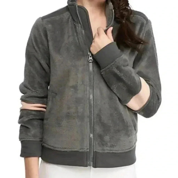 Free People FP Movement Timeless Classic Jacket Size Small Fleece Gray - Picture 1 of 7